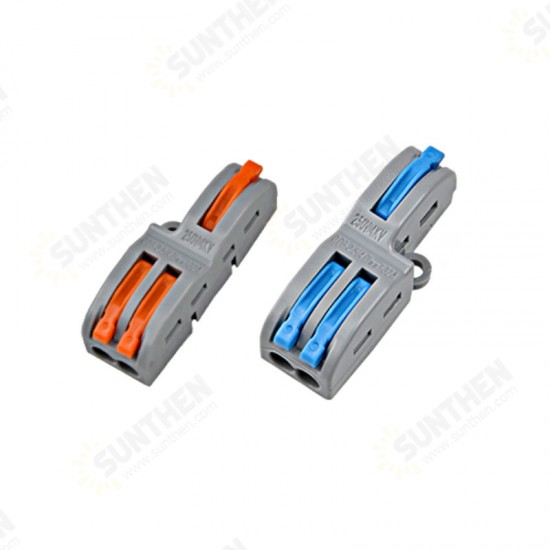 FD-12A/FD-12T Wire Connector 1 In 2 Out Wire Splitter Terminal Block Compact Wiring Cable Connector Push-in Conductor