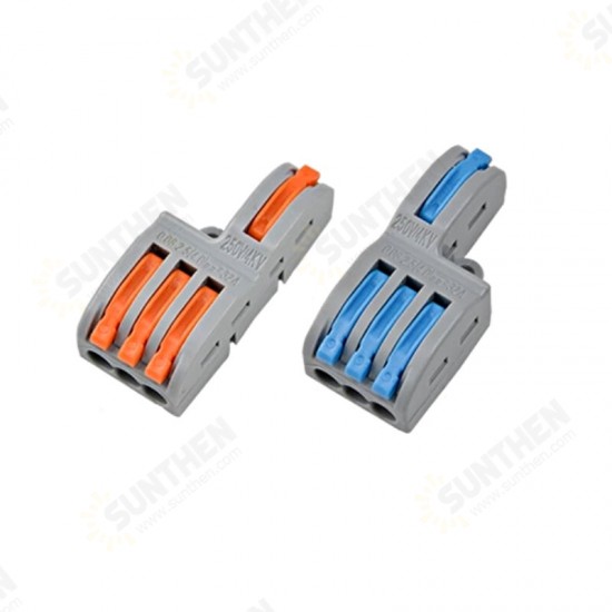 FD-13A/FD-13T Wire Connector 1 In 3 Out Wire Splitter Terminal Block Compact Wiring Cable Connector Push-in Conductor