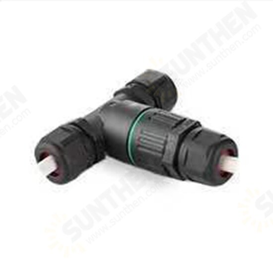 IP68 Waterproof T Shape 3 Pin Cable Wire Connector Quick Screw Connection Outdoor Terminal