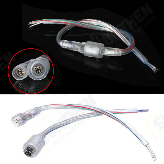 LED Light Strip Male to Female 4 Pin Adapter Waterproof Cable Cord LED Light Strip Male to Female 4 Pin Adapter Waterproof Cable Cord
