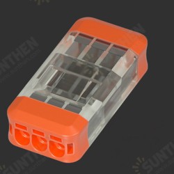 LT-33 3Pin Quick Wire Connector Universal Compact Electrical LED Light Push-in Butt Conductor Terminal Block 450V LT-33 3Pin Quick Wire Connector Universal Compact Electrical LED Light Push-in Butt Conductor Terminal Block 450V