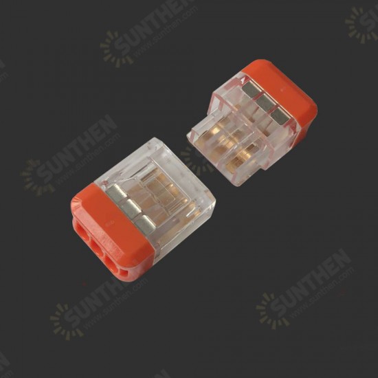 LT-33 3Pin Quick Wire Connector Universal Compact Electrical LED Light Push-in Butt Conductor Terminal Block 450V