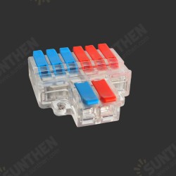 LT-626/LT-626T Wire Connector 2 In 6 Out 0.5-6mm2 Wire Splitter Terminal Block Compact Wiring Cable Connector Push-in Conductor LT-626/LT-626T Wire Connector 2 In 6 Out 0.5-6mm2 Wire Splitter Terminal Block Compact Wiring Cable Connector Push-in Conductor
