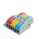 LT-633D Wire Connector 3 In 6 Out Wire Splitter Terminal Block Compact Wiring Cable Connector Push-in Conductor