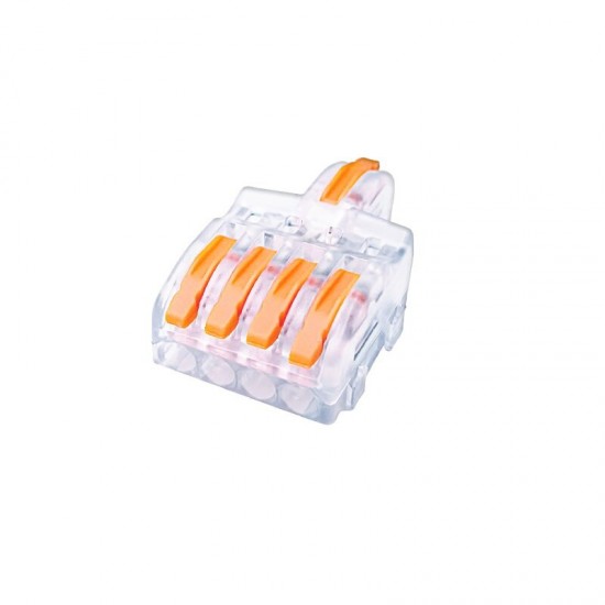 1 In 4 Out Wire Connector Color Handle Branch Terminal Transparent Shell Combined Butt-Type Parallel Connector