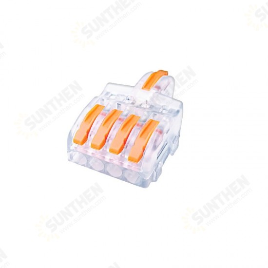 1 In 4 Out Wire Connector Color Handle Branch Terminal Transparent Shell Combined Butt-Type Parallel Connector