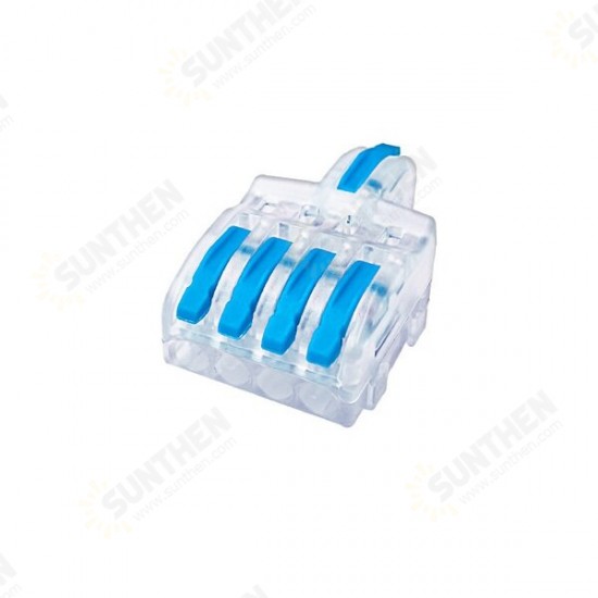 1 In 4 Out Wire Connector Color Handle Branch Terminal Transparent Shell Combined Butt-Type Parallel Connector