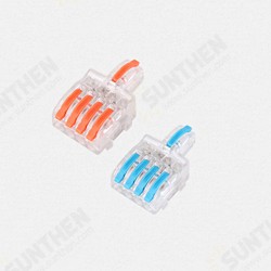 1 In 4 Out Wire Connector Color Handle Branch Terminal Transparent Shell Combined Butt-Type Parallel Connector 1 In 4 Out Wire Connector Color Handle Branch Terminal Transparent Shell Combined Butt-Type Parallel Connector