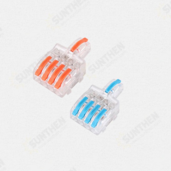 1 In 4 Out Wire Connector Color Handle Branch Terminal Transparent Shell Combined Butt-Type Parallel Connector