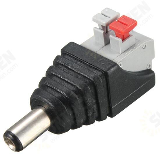 5.5*2.1mm 5PCS Male&Female Connectors DC Power Adapter Plug Cable for LED Strips 12V