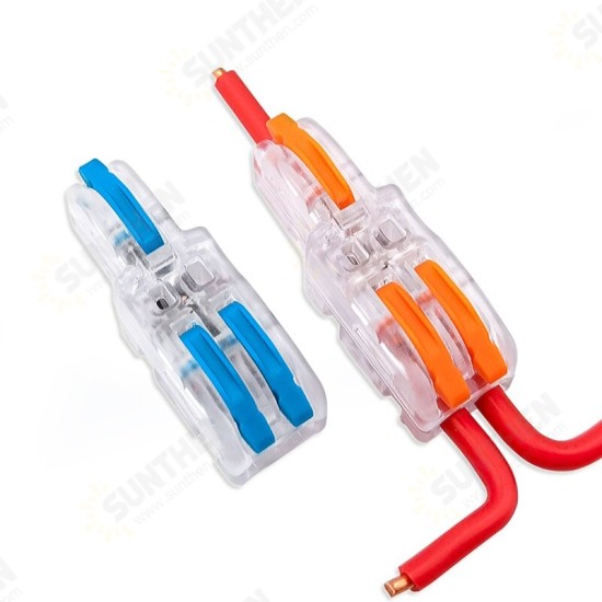 F12 Wire Connector 1 In 2 Out Color Handle Branch Terminal Transparent Shell Combined Butt-Type Parallel Connector