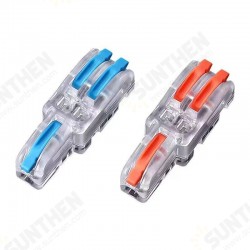 F12 Wire Connector 1 In 2 Out Color Handle Branch Terminal Transparent Shell Combined Butt-Type Parallel Connector F12 Wire Connector 1 In 2 Out Color Handle Branch Terminal Transparent Shell Combined Butt-Type Parallel Connector