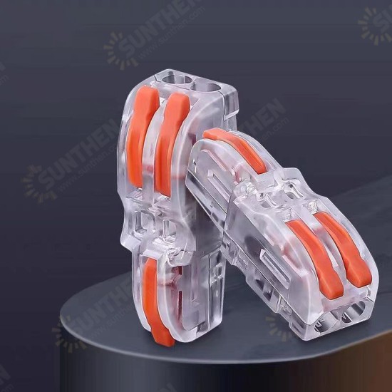 F12 Wire Connector 1 In 2 Out Color Handle Branch Terminal Transparent Shell Combined Butt-Type Parallel Connector