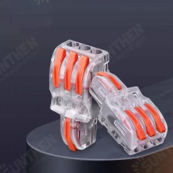 F13 Wire Connector 1 In 3 Out Color Handle Branch Terminal Transparent Shell Combined Butt-Type Parallel Connector F13 Wire Connector 1 In 3 Out Color Handle Branch Terminal Transparent Shell Combined Butt-Type Parallel Connector