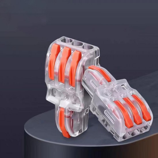 F13 Wire Connector 1 In 3 Out Color Handle Branch Terminal Transparent Shell Combined Butt-Type Parallel Connector