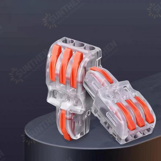 F13 Wire Connector 1 In 3 Out Color Handle Branch Terminal Transparent Shell Combined Butt-Type Parallel Connector