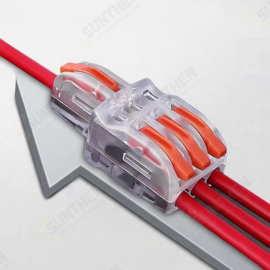 F13 Wire Connector 1 In 3 Out Color Handle Branch Terminal Transparent Shell Combined Butt-Type Parallel Connector