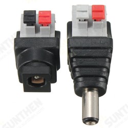 Male&Female Connectors DC 5.5*2.1mm Power Adapter Plug Cable for LED Strips 12V Male&Female Connectors DC 5.5*2.1mm Power Adapter Plug Cable for LED Strips 12V