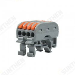 Quick Splitter 4 In 4 Out Wire Connector Removable Bracket Universal Wiring Cable Connector Push-in Conductor Terminal Block Quick Splitter 4 In 4 Out Wire Connector Removable Bracket Universal Wiring Cable Connector Push-in Conductor Terminal Block