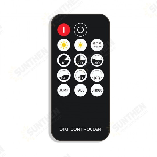 Mini 3Keys Button IR LED Dimmer Controller+14Keys Remote Control for Single Color Strip Light DC5-24V