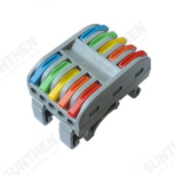 PCT-225 10pole Push In Colorful Quick Wire Cable Connector Terminal Blocks With Guide Rail PCT-225 10pole Push In Colorful Quick Wire Cable Connector Terminal Blocks With Guide Rail