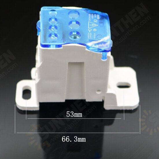 UKK80A 1 In 6 Out Terminal Block Din Rail Distribution Box Universal Electric Wire Connector Box