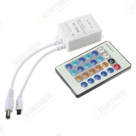 Wireless 24 Key IR Remote Controller For LED Single Color 3528/5050 Strip Light