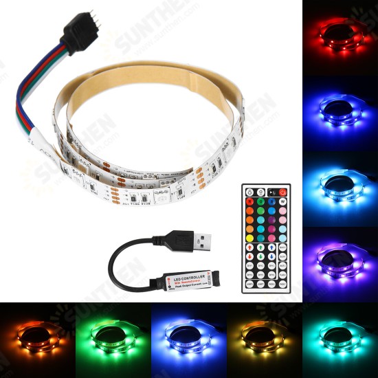 0.5M/1M/3M/5M Waterproof 5050 RGB LED Strip Light Kit Color Changing Tape Under Cabinet Kitchen Lighting