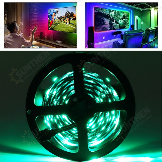 0.5M/1M/3M/5M Waterproof 5050 RGB LED Strip Light Kit Color Changing Tape Under Cabinet Kitchen Lighting