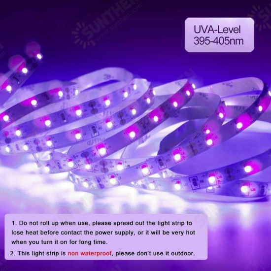 10M LED String Light UV Ultraviolet Flexible Purple 33ft Black Light 60LED/1M