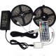 10M SMD 5050 Waterproof RGB 600 LED Strip Light + IR Controller + Cable Connector + Adapter DC12V