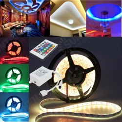 10M/15M/20M 5050 RGB Waterproof LED Strip Light DC12V+24 Key IR Remote Controller for Indoor Outdoor Garden 10M/15M/20M 5050 RGB Waterproof LED Strip Light DC12V+24 Key IR Remote Controller for Indoor Outdoor Garden