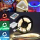 10M/15M/20M 5050 RGB Waterproof LED Strip Light DC12V+24 Key IR Remote Controller for Indoor Outdoor Garden