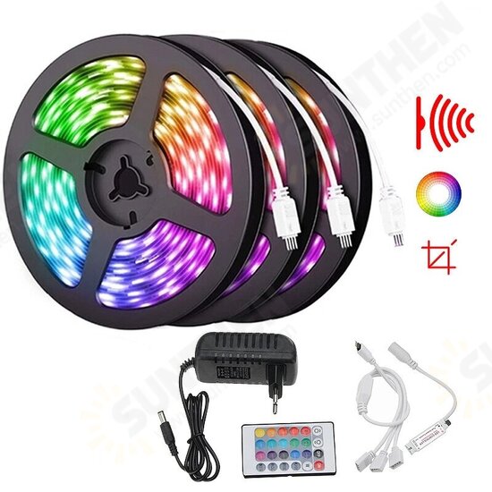 12V LED Light Strip 15M 5050 RGB LED Tape Lights RGB Rope Lights 16 Million Colors Flexible Changing with Remote Christmas Decorations Lights