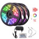 12V LED Light Strip 5M/10M/15M 16.4ft/32.8ft/49.2ft 5050 RGB LED Tape Lights Rope 16 Million Colors Flexible Changing with Remote for Party Home