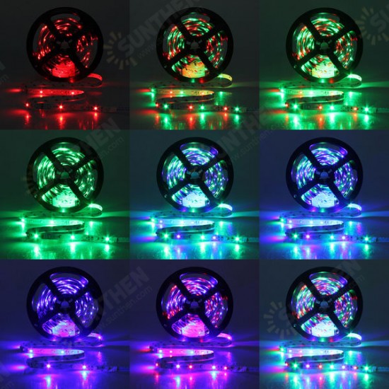 15M SMD3528 Waterproof RGB 900 LED Strip Tape Light Kit + 44 Keys Controller + Cable Connector DC12V