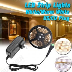16.4FT 5M 24W 3528 SMD Waterproof LED Strip Light White/Warm White Dimmable Tape Lamp For Home Kitchen 16.4FT 5M 24W 3528 SMD Waterproof LED Strip Light White/Warm White Dimmable Tape Lamp For Home Kitchen