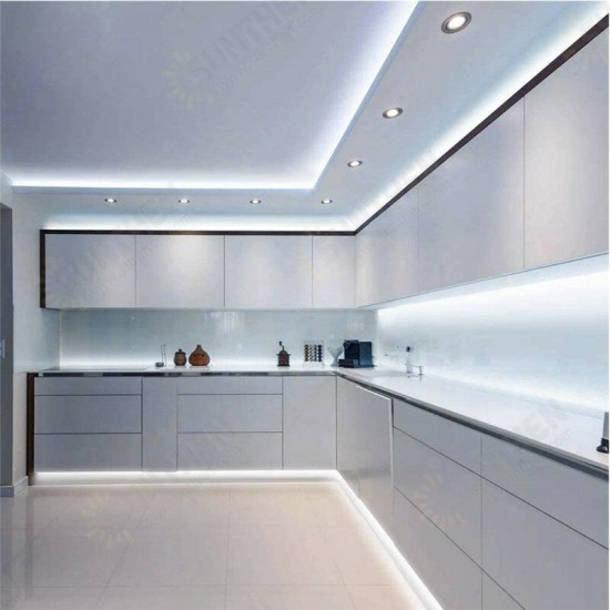 16.4FT 5M 24W 3528 SMD Waterproof LED Strip Light White/Warm White Dimmable Tape Lamp For Home Kitchen