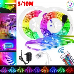 16FT/5M 32FT/10M 2835 RGB LED Strip Light+WiFi Controller Work with Google Alexa +Remote Control+Power Adapter 16FT/5M 32FT/10M 2835 RGB LED Strip Light+WiFi Controller Work with Google Alexa +Remote Control+Power Adapter