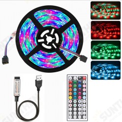 1M 2M 3M 4M 5M Non-waterproof DC5V USB 3528 SMD RGB LED Strip Light String Tape+44 Keys IR Remote Control 1M 2M 3M 4M 5M Non-waterproof DC5V USB 3528 SMD RGB LED Strip Light String Tape+44 Keys IR Remote Control