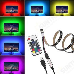 1M USB Power RGB 5050 SMD 30LED Strip LCD Monitor TV Background Light+17Key RF Remoter Kit DC5V 1M USB Power RGB 5050 SMD 30LED Strip LCD Monitor TV Background Light+17Key RF Remoter Kit DC5V