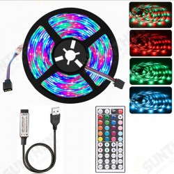 1M/2M/3M/4M/5M 5050 RGB LED Strip Light USB Power Color Changing Tape Cabinet Lamp+44Keys Remote Control 1M/2M/3M/4M/5M 5050 RGB LED Strip Light USB Power Color Changing Tape Cabinet Lamp+44Keys Remote Control