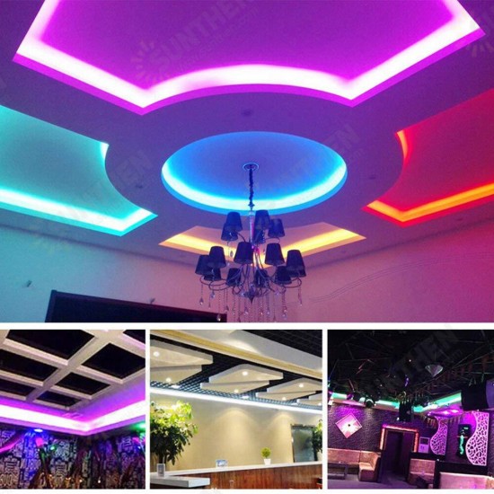 1M/2M/3M/4M/5M 5050 RGB LED Strip Light USB Power Color Changing Tape Cabinet Lamp+44Keys Remote Control