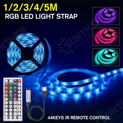 1M/2M/3M/4M/5M 5050 RGB LED Strip Light USB Power Color Changing Tape Cabinet Lamp+44Keys Remote Control 1M/2M/3M/4M/5M 5050 RGB LED Strip Light USB Power Color Changing Tape Cabinet Lamp+44Keys Remote Control
