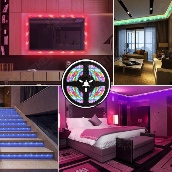 1M/2M/3M/4M/5M RGB LED Strip Light Dimmable Non-waterproof Flexible Colorful 2835 Lamp + 24Keys Remote Control DC5V