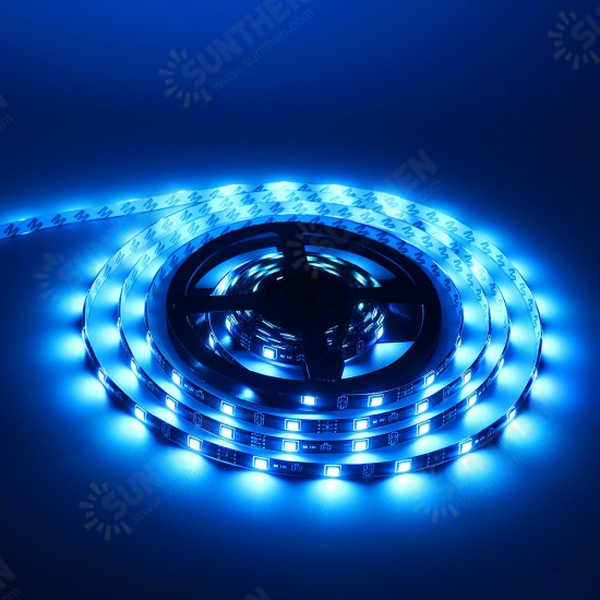 2*5M LED Strip Light Waterproof Outdoor DC12V 5050 RGB Music Lamp IR Remote Control +3A EU US Plug