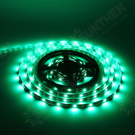 2*5M LED Strip Light Waterproof Outdoor DC12V 5050 RGB Music Lamp IR Remote Control +3A EU US Plug