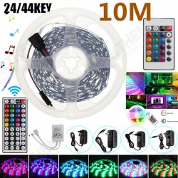 2*5M Non-waterproof RGB LED Strip Light 5050 SMD Flexible Tape Full Kit+24/44Key Remote Control+Plug DC12V Christmas Decorations Clearance Lights 2*5M Non-waterproof RGB LED Strip Light 5050 SMD Flexible Tape Full Kit+24/44Key Remote Control+Plug DC12V Christmas Decorations Clearance Lights