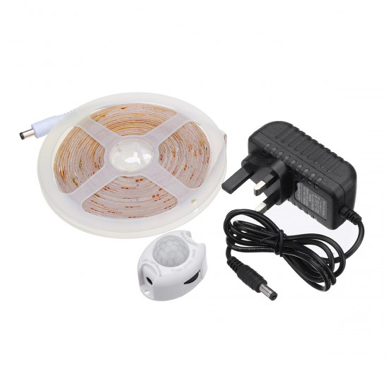 2M 3M 4M 5M PIR Motion Sensor LED Strip Lights Wireless Wardrobe Closet Night Lamp UK Plug