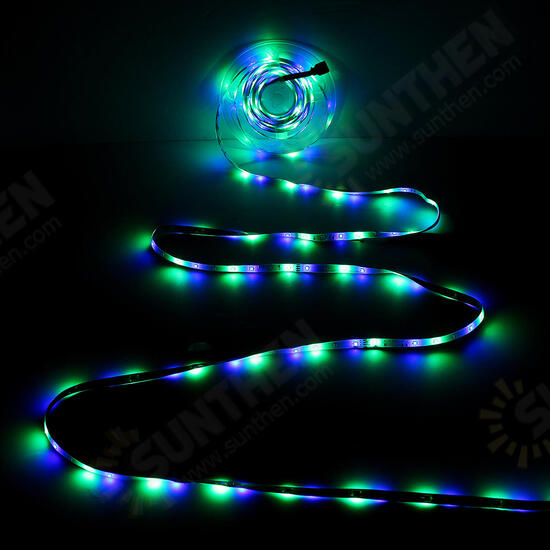 2M 3M 5M 10M DC12V RGB SMD2835 LED Strip Light + 24Keys IR Remote Control US Power Plug Full Kit